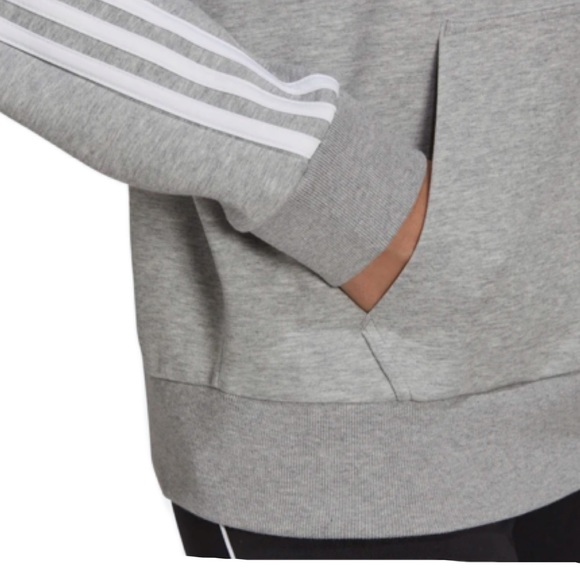 Adidas 3 Stripes Pullover Hoodie NEW - Picture 7 of 8